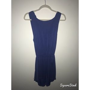 Blue cross back romper